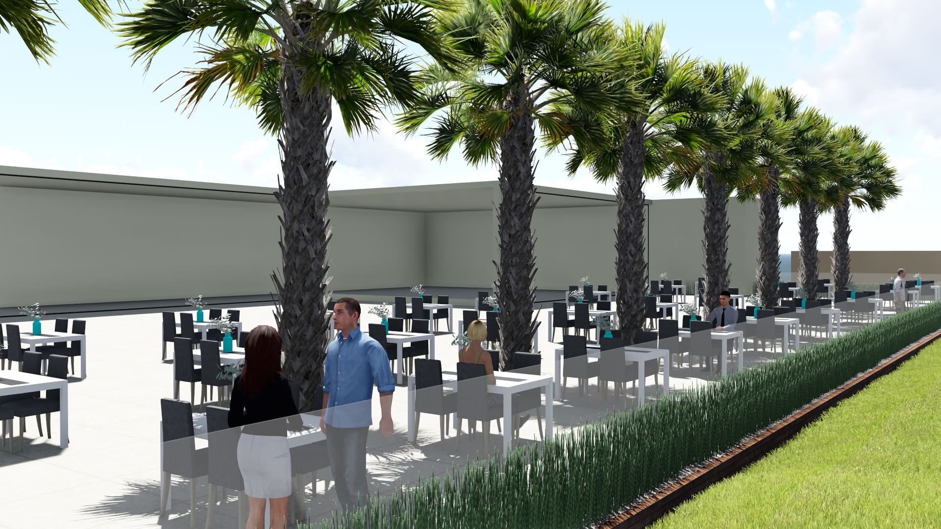 Aménagement paysager d'hôtel en Tunisie - jardin luxuriant par Verthème