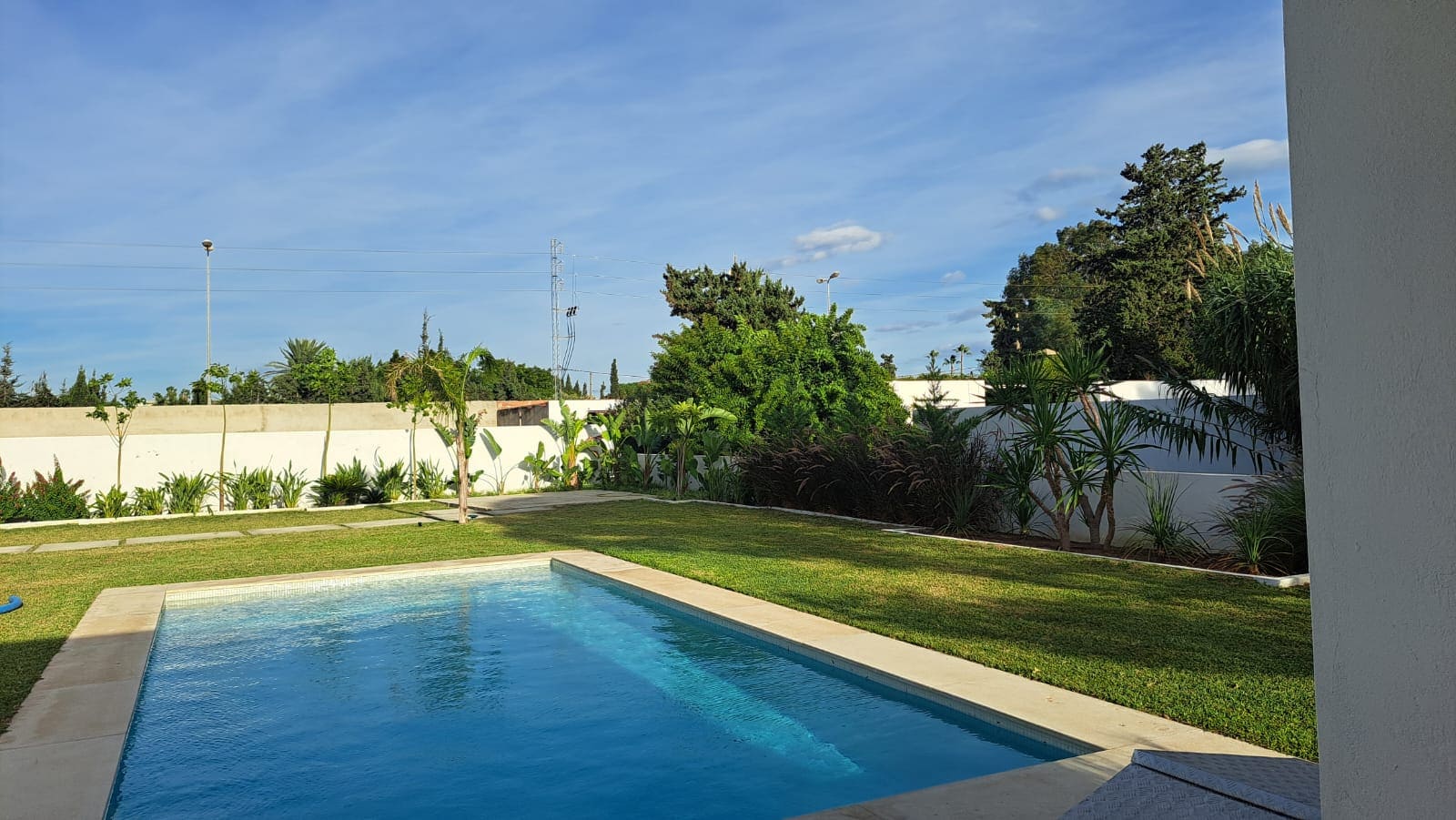 Jardin de villa avec design moderne - Verthème Tunisie